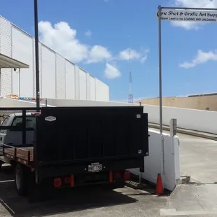 Park down here and walk up the ramp to the entrance.