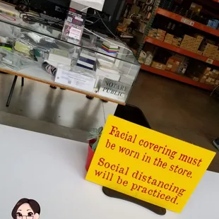 Wear your mask.  Notary public!