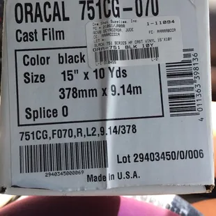 $43 for 10 yards of vinyl