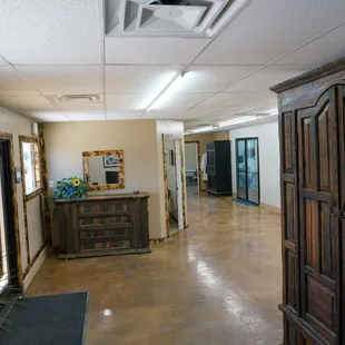 a hallway in a building