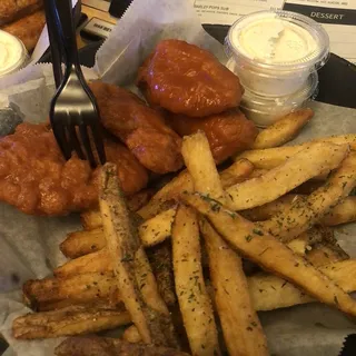 Chicken Fingers with Side of Fries and Veggies