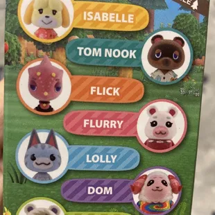 Set of animal crossing figures on box