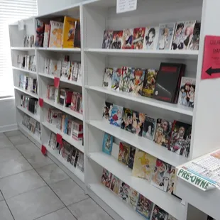 Novels, Artbooks, Clearance manga, and New Release manga.