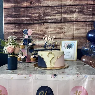 Cake and cupcakes