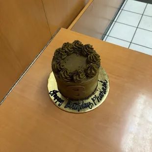 Chocolate cake.