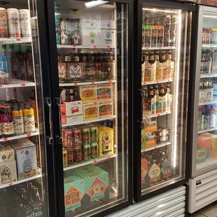 a variety of beverages