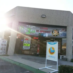 the front of the store
