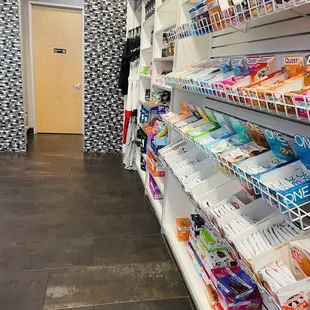 Public restrooms and quest bars.