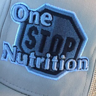 one stop nutrition embroidered on a baseball cap