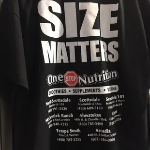 size matters t - shirt