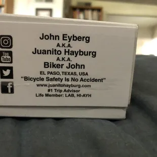 Rectangular box containing these superb &quot;personal cards&quot;