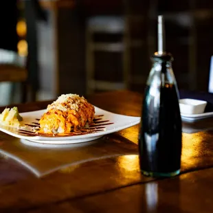 a plate of food on a table