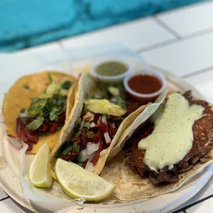Al Pastor and Carne Asada tacos