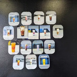 a variety of iced teas