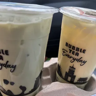 Mango Coconut With/matcha Boba