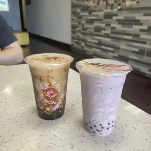 Honey Blueberry Boba Milk Tea