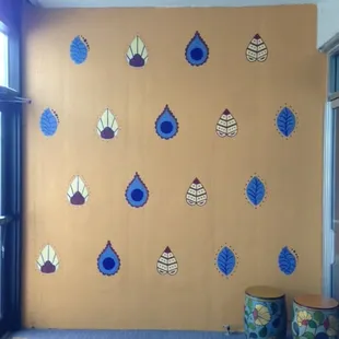 Snazzy new mural in the lobby.