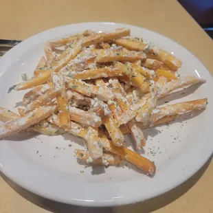 Greek fries- feta and tzatziki-$7