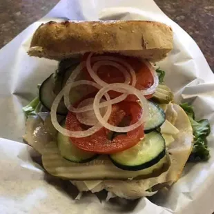 Smoked Turkey sandwich on homemade bread!