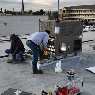 Package unit installation.