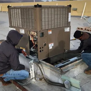 Connecting power to ac unit.