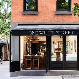 the entrance to the store