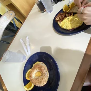 Egg EGG BAGEL SANDWICH and SALMON OMELET
