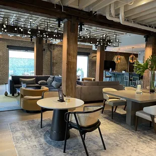 Gorgeous combo of design with old sugar factory.  This is the bar/dining/chillin/get your complimentary coffee in the morning area to hang.