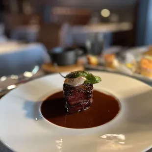 a plate of food on a table