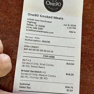 Receipt