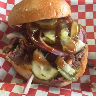 Chopped Brisket Sandwich