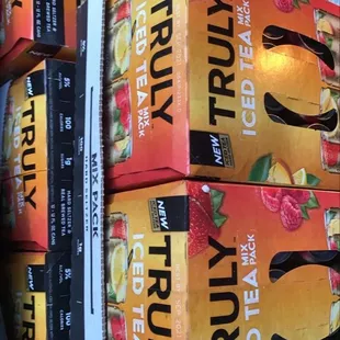 boxes of fruity fruit juice