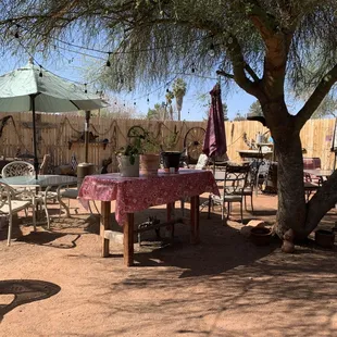 Back patio seating