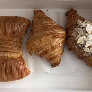 Fresh Vanilla Bowtie, Croissant, Almond Croissant