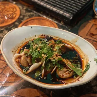 a bowl of food