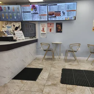 Inside by entrance