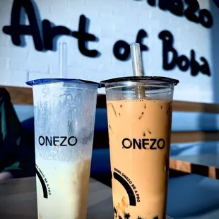 Mango with peach boba &amp; Thai tea with regular boba...both outstanding!!!