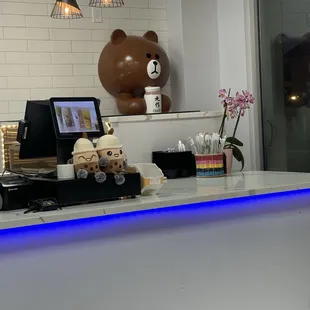 Inside the boba shop