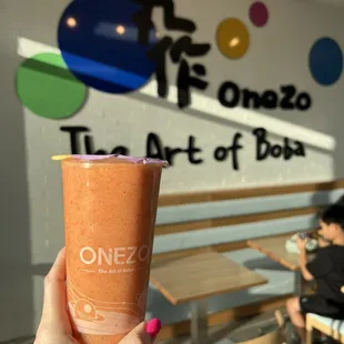 Grapefruit green tea slush