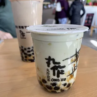 Brown Sugar Dirty Matcha Latte