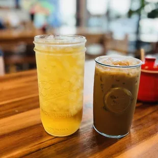 Vietnamese coffee &amp; Jasmine iced tea