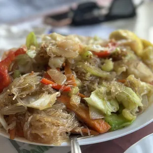 a plate of food on a table