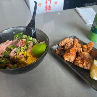 Texas Mazemen Ramen, green tea, cutlets