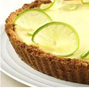 a close up of a lime pie