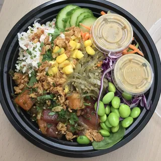 Mini Poke Salad Ginger Ponzu Salmon*