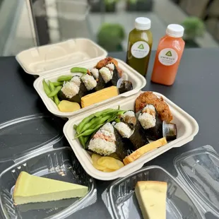 Yuzu Cheesecake Matcha Cheesecake Strawberry Lemonade Organic Matcha Lemonade Bento Set w/3 Onigilly