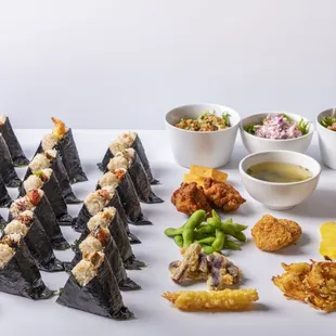 a variety of appetizers