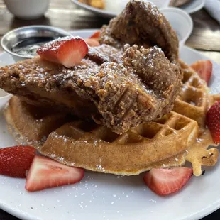 Chicken and Waffles Breakfast