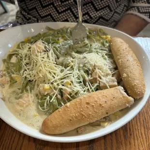 Build your own pasta from pasta bar