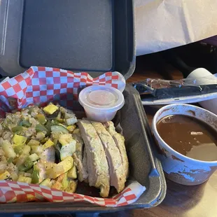 Southwest chicken and greens